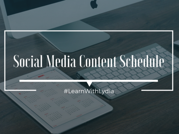 Social Media Content Schedule